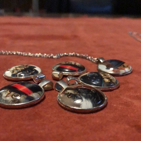 Cat Pendants & 4 Chains, Arts & Crafts - Picture 5 of 8
